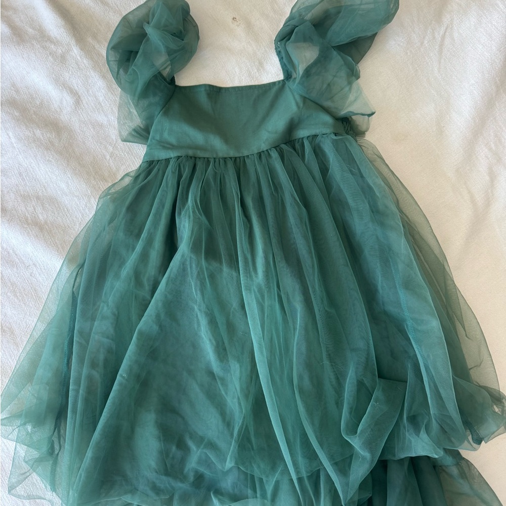 Charming Teal Kids Dress for Special Occasions
